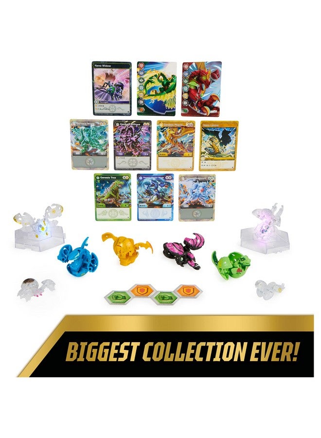 BAKUGAN Bakugan Evolutions Genesis Collection Pack - 2 Light Up Action Figures, 4 Exclusive Bakugan, 2 Nanogan, 8 Cards, 4 BakuCores - Kids Toys for Boys Ages 6 and Up  - Image 2
