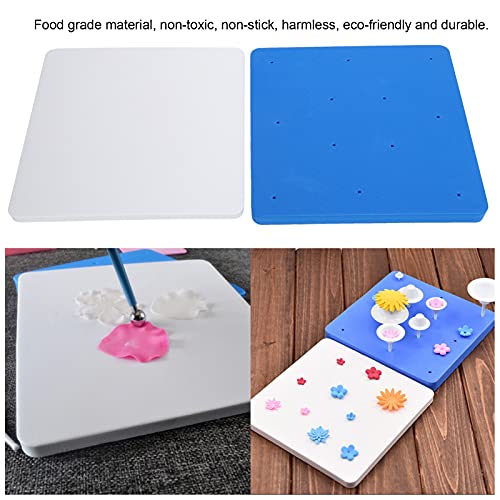 OUKENS 2 Pcs Fondant Foam Pad, 12 Holes Silicone Sponge Mat Paste/Sugar Flower/Gum/Chocolate/Clay Modelling Tools Drying Tray for Sugarcraft, Cake Decoration, Handmade, DIY - Image 3