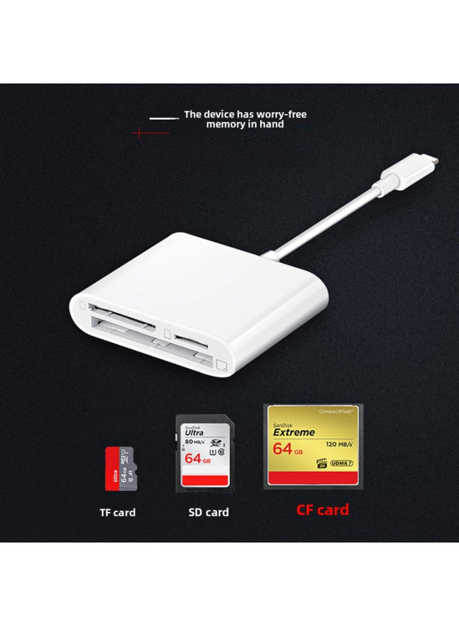 Akino Dslr Camera High Speed Cf Card Reader Tf Memory Card Microsd Multi-function Three-in-one Mobile Phone Adapter - Image 1