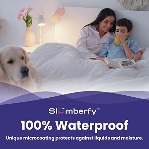 Slumberfy King Size Waterproof Bamboo Mattress Encasement by Slumberfy - Premium Skin-Safe Mattress Protector with 360° EZ Zipper, Lab-Tested Bed Bug, Zippered Encasement (76x80 in) - Image 5