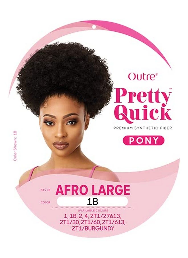 Outre Pretty Quick Pony Afro Hairpieces Large (1B)  - Image 5
