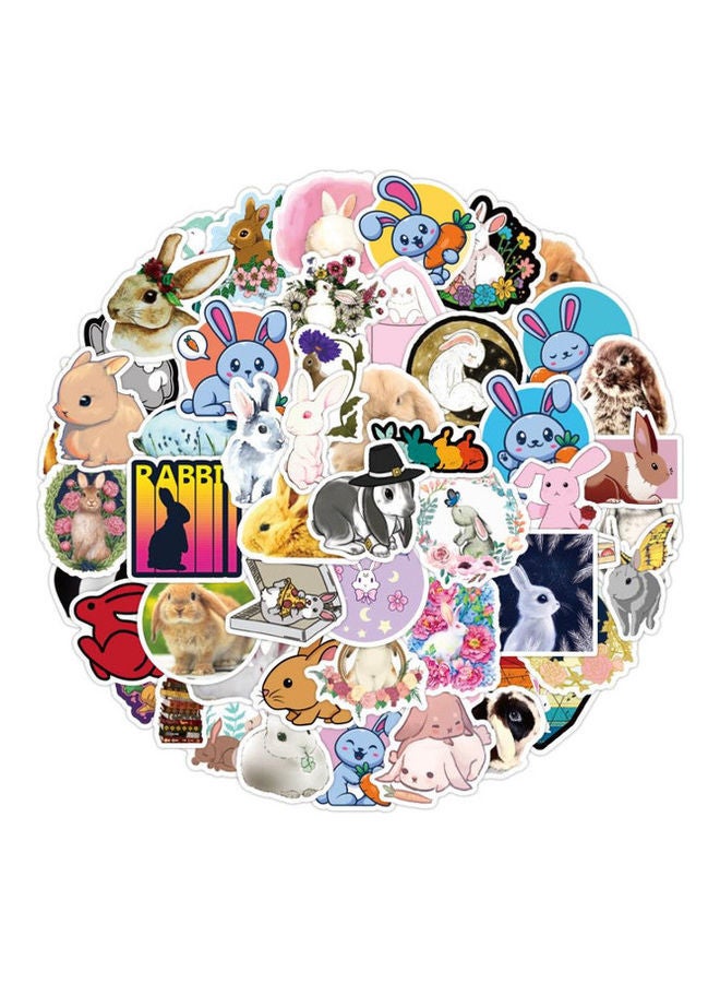 NIBEMINENT 50-Piece Rabbit Waterproof Vinyl Stickers 5x7cm - Image 1