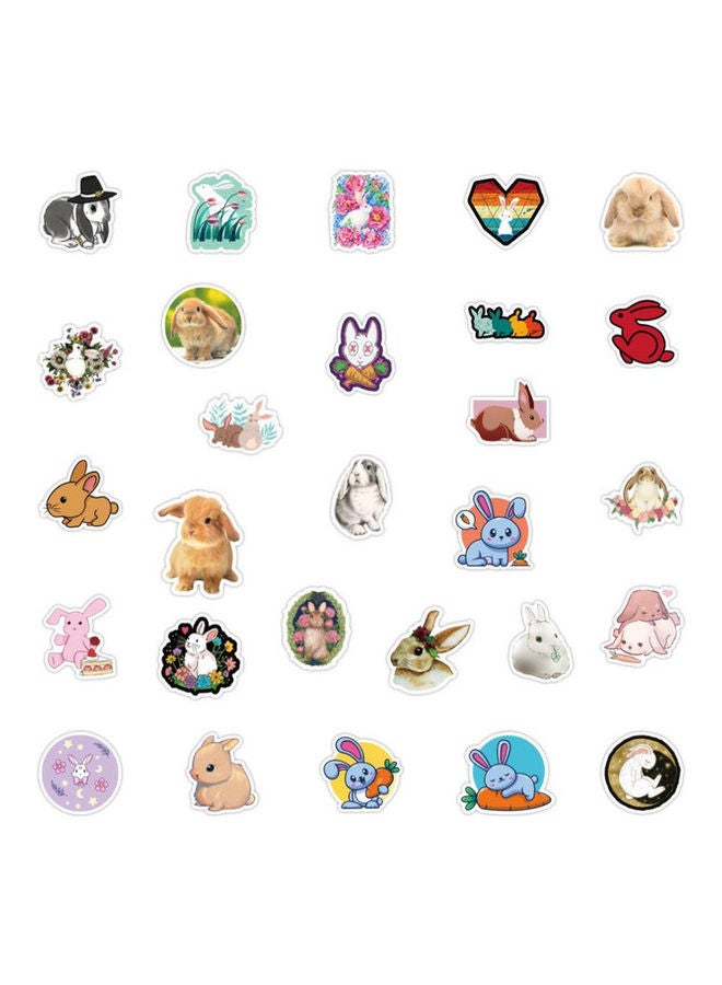 NIBEMINENT 50-Piece Rabbit Waterproof Vinyl Stickers 5x7cm - Image 3