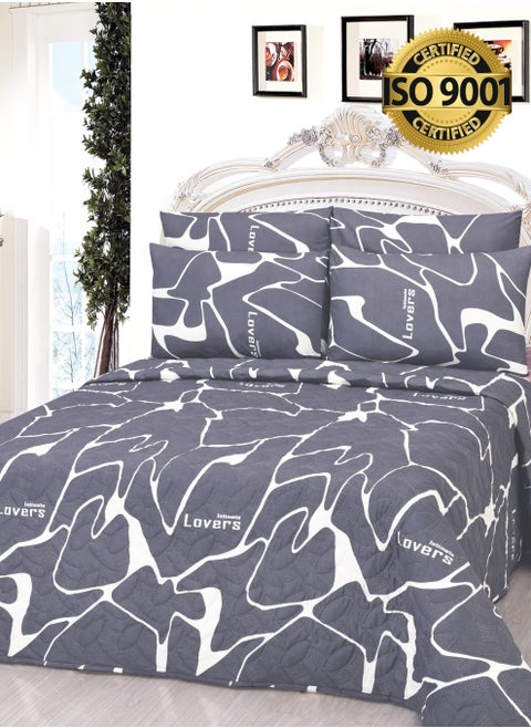 4Piece Microfiber Floral Bedspread Set Fits 120 x 200 cm Single Size Bed Single Size Compressed Comforter Set Elmira Series