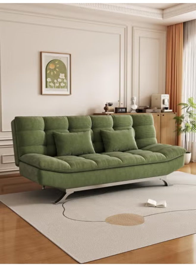 Harmony Home أريكة سرير هارموني هوم من قماش السويد - أريكة سرير قابلة للطي والتحويل بتصميم مدمج يوفر المساحة لغرفة المعيشة، الشقة، السكن الجامعي والمكتب - أخضر - Image 3