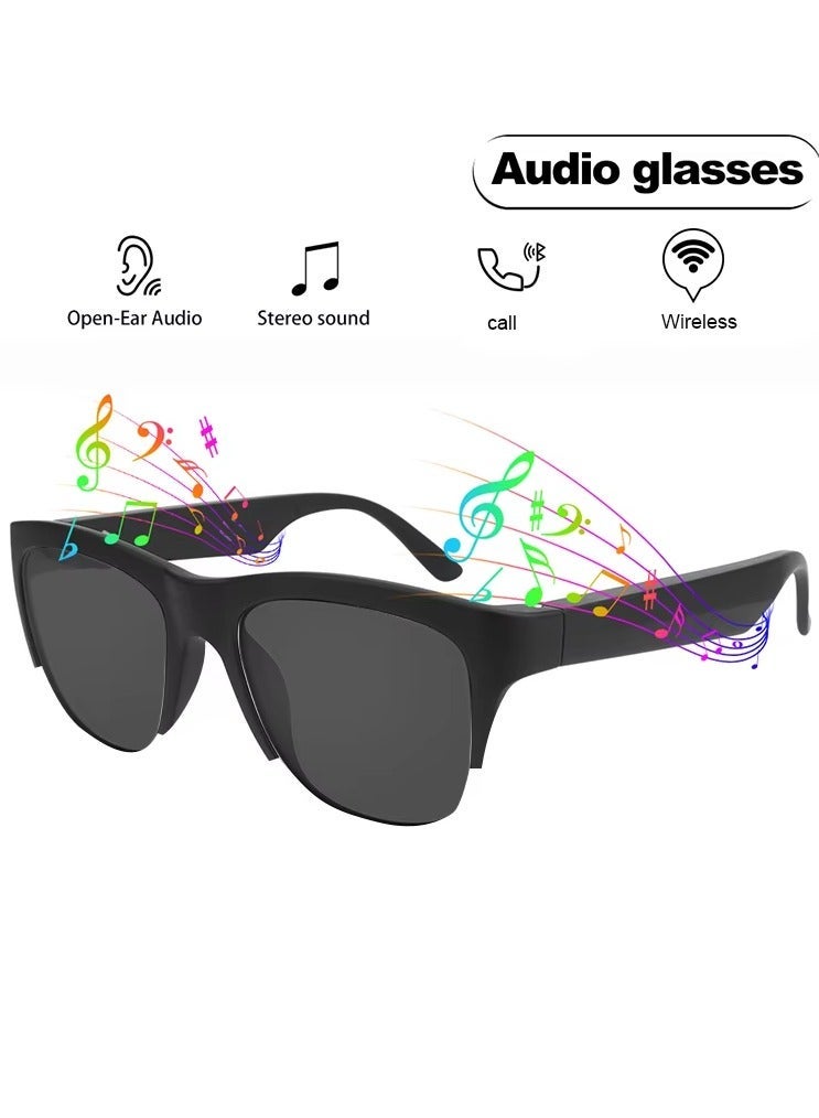 Smartbarry Smart Audio Glasses – Bluetooth Sunglasses with Built-in Microphone & Speakers, Touch Controls, Stylish Design for Music, Calls & Hands-Free Listening – Comfortable & Trendy Audio Wearable - Image 1