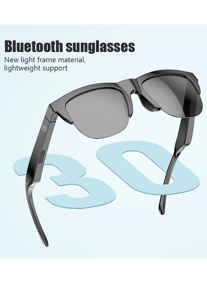 Smartbarry Smart Audio Glasses – Bluetooth Sunglasses with Built-in Microphone & Speakers, Touch Controls, Stylish Design for Music, Calls & Hands-Free Listening – Comfortable & Trendy Audio Wearable - Image 4