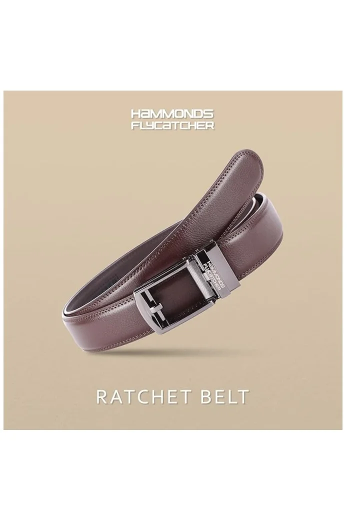 HAMMONDS FLYCATCHER Leather Belt for Men - Perfect for Formal and Casual Wear - Adjustable Waistband up to 46 Inches - Autolock Belt for Formal and Casual Wear