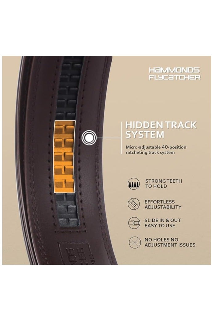 HAMMONDS FLYCATCHER Leather Belt for Men - Perfect for Formal and Casual Wear - Adjustable Waistband up to 46 Inches - Autolock Belt for Formal and Casual Wear - Image 4