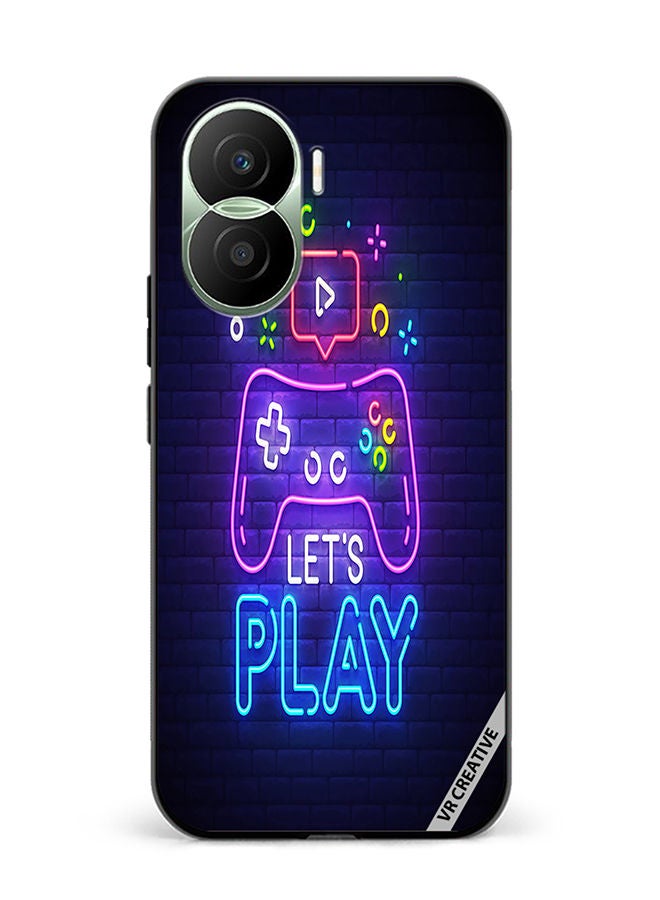 VR CREATIVE Protective Case Cover For Honor Play7T Pro Lets Play Design Multicolour - Image 1