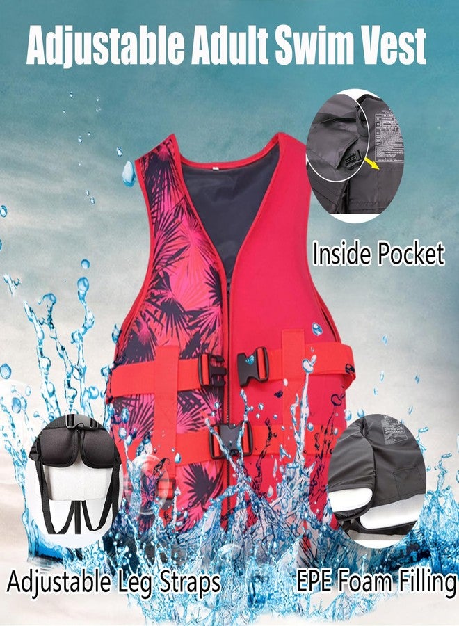 huraty Swim Vest Unisex Training Jacket for Adults Outdoor Water Sports Vest with Adjustable Straps, Blue, Medium - Image 2