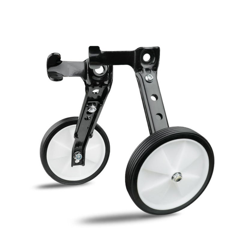 عجلات تدريب CHICIRIS للدراجات الهوائية عجلات تدريب قابلة للتعديل بحد أقصى 100 كجم للدراجات من 18 إلى 24 بوصة باللون الأسود