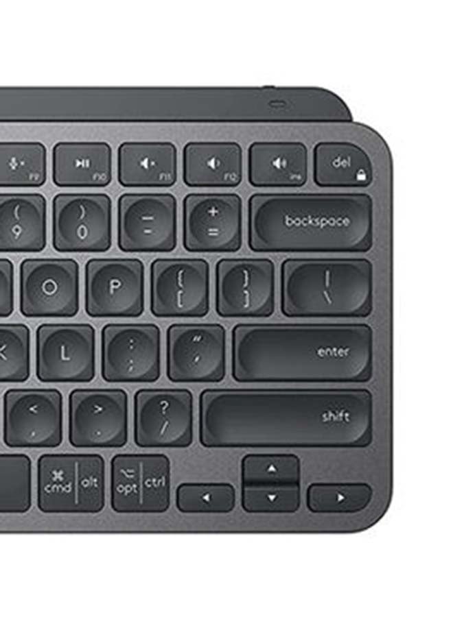 Logitech MX Keys Mini Minimalist Wireless Illuminated Keyboard, Compact, Bluetooth, Backlit, USB-C, Compatible with Apple macOS, iOS, Windows, Linux, Android, Metal Build, English Arabic Keyboard Black - Image 4