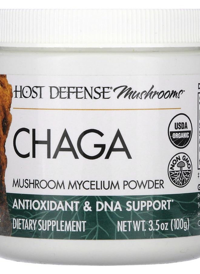 Host Defense Mushrooms Chaga Mushroom Mycelium Powder 3.5 oz (100 g) 