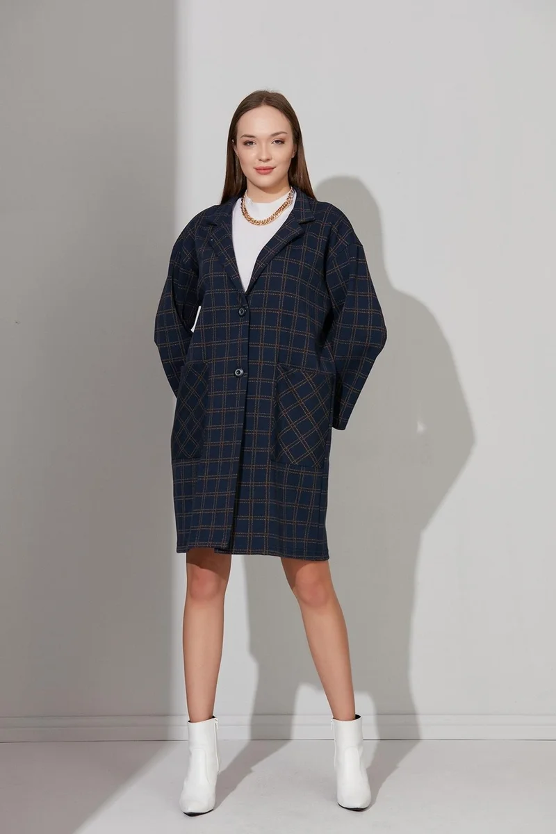 الكسندر جاردي Buttoned Unlined Oversize Coat (B22-158209)