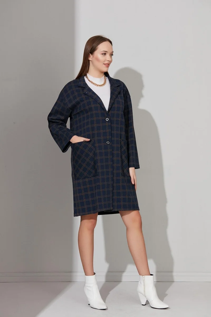 الكسندر جاردي Buttoned Unlined Oversize Coat (B22-158209)