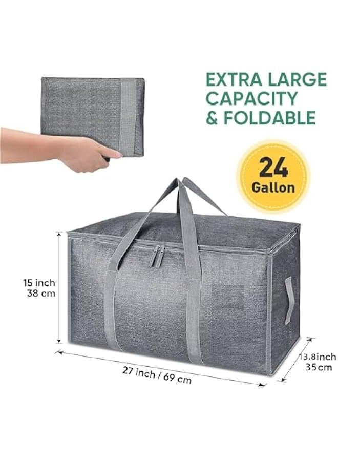 TRASSLE 4-Pack Oversized Moving Bags with Reinforced Handles, Heavy-Duty Storage Tote for Clothes, Moving Supplies  - Image 2
