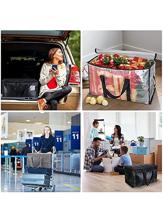 TRASSLE 4-Pack Oversized Moving Bags with Reinforced Handles, Heavy-Duty Storage Tote for Clothes, Moving Supplies  - Image 3