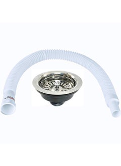 Silverline SILVER LINE Stainless Steel Sink Coupling with Drain Pipe  - Image 1