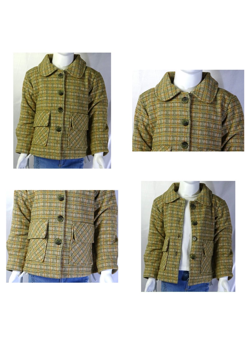 شلــــتر صناعة تركية فاخرة؛ جاكيت بنات قماش بأزرار لفصل الخريف و الشتاء من مجموعة شلـــتر 35591 - Image 1