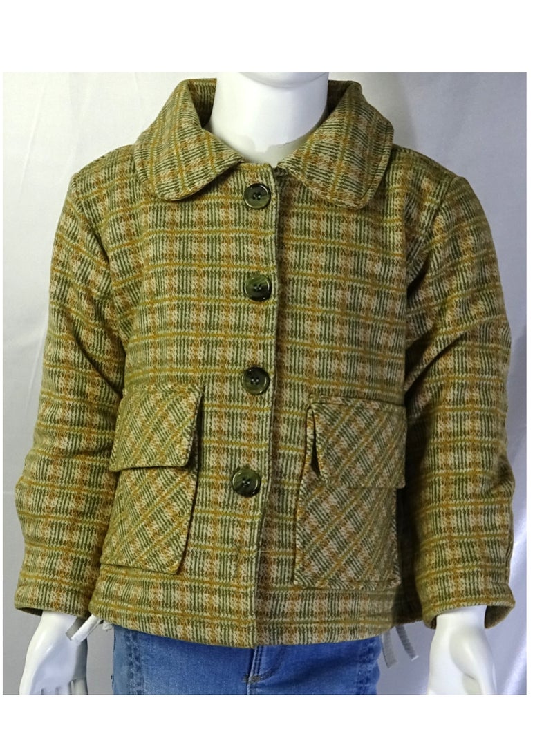 شلــــتر صناعة تركية فاخرة؛ جاكيت بنات قماش بأزرار لفصل الخريف و الشتاء من مجموعة شلـــتر 35591 - Image 2