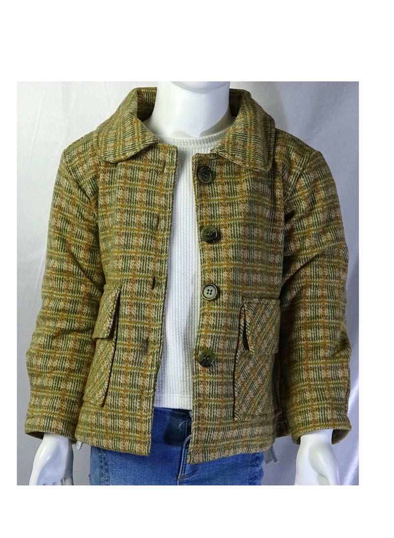 شلــــتر صناعة تركية فاخرة؛ جاكيت بنات قماش بأزرار لفصل الخريف و الشتاء من مجموعة شلـــتر 35591 - Image 3