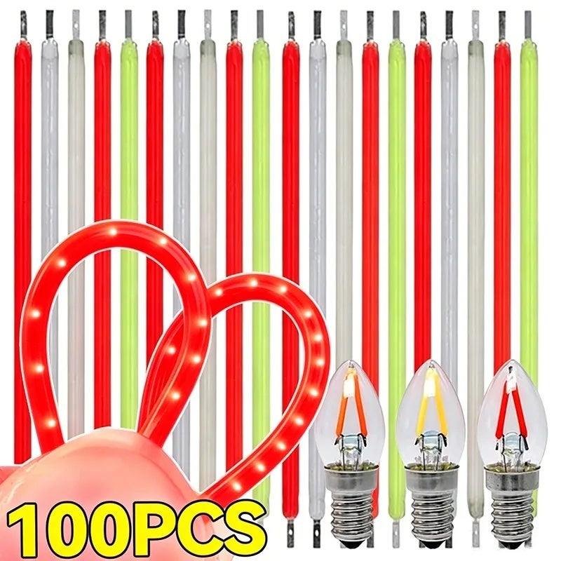 1/100pcs 3V LED Flexible DIY Filament Strip Electronic Model Night Light Strip Multi-color Home Craft Lighting Decoration Strips - Image 2