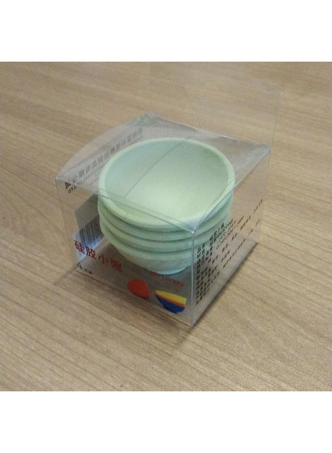 طقم اطباق صوص وتسالى سيليكون صغيرة 4اطباق مقاس 7 * 3سم - Image 2
