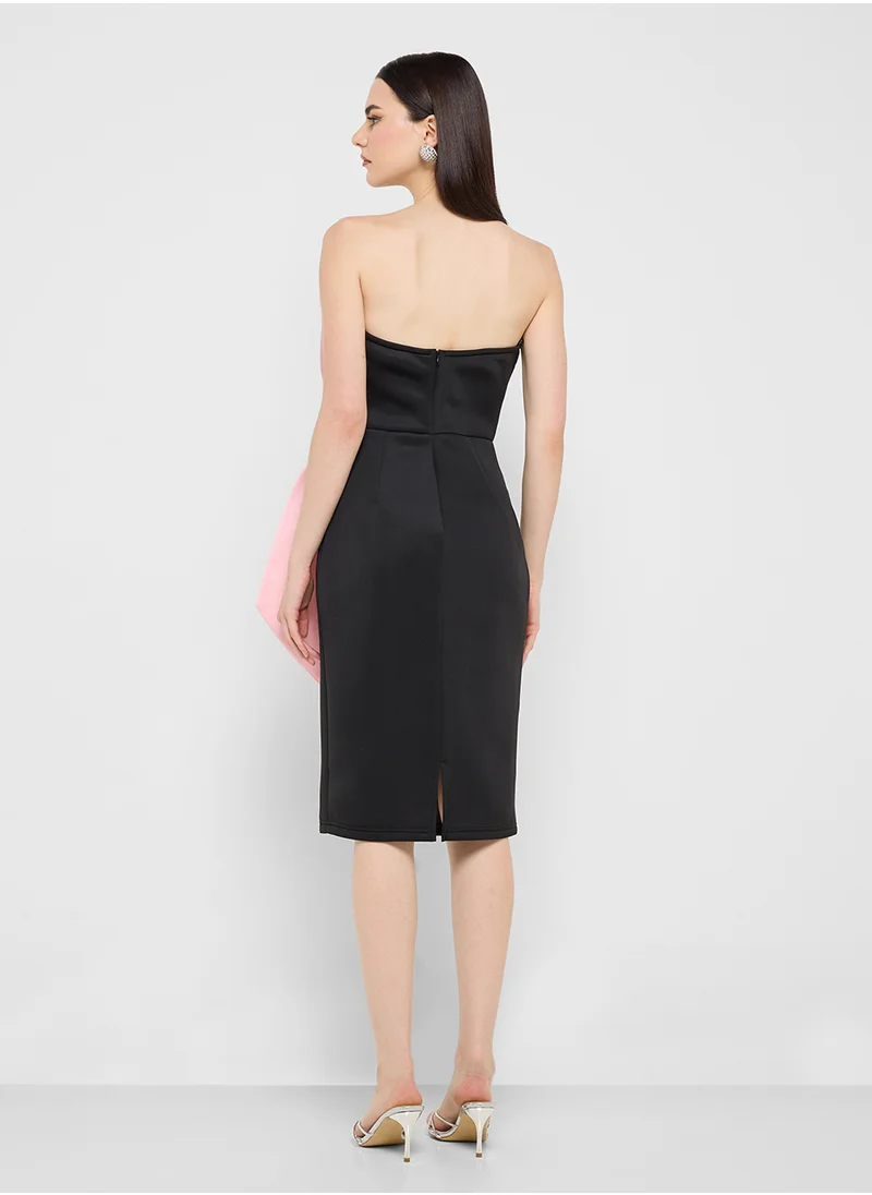جينجر Bow Detail Dress