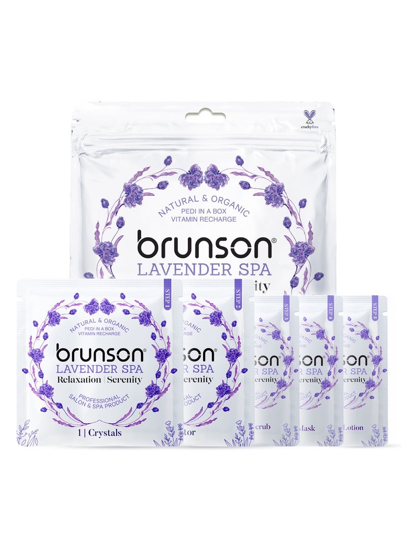 brunson Brunson Pedicure Spa Kit 5-in-1 Natural & Organic Spa Kit – DIY Relaxation, Hydration, and Luxury Foot Care with Scrub, Soak, and Spa Essentials for Smooth Foot Professional Use  - Image 1