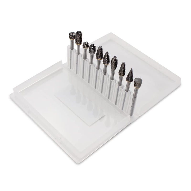 BHA Tungsten Carbide Burr Die Grinder Rotary Tool Bit Set for Metal Engraving and Precision Work Double Cut with 18 Shank 10 Pieces - Image 2