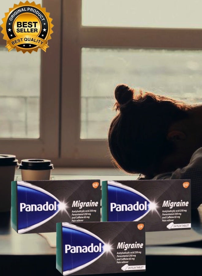 Panadol 3 Pieces Panadol Migraine 24 Tablet - Image 1