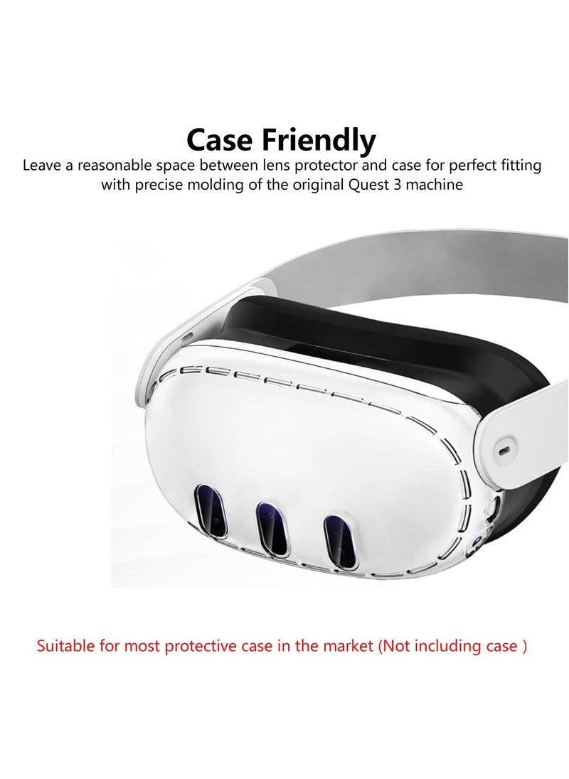 Generic 3 Sets Lens Protector Compatible with Meta Quest 3,9H Tempered Glass Film Camera Lens Protector for Oculus Quest 3 VR Accessories,HD Clear Bubble Free Scratch-Proof Case Friendly  - Image 4