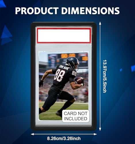 YZtree Card Guard for PSA 6 Pack Flexible Slab Bumper for Graded Card Cases ShockAbsorbing AntiScratch Edge Corner Guard for Standard PSA Slabs BlackRubber Guard Only No Plastic Cover - Image 5