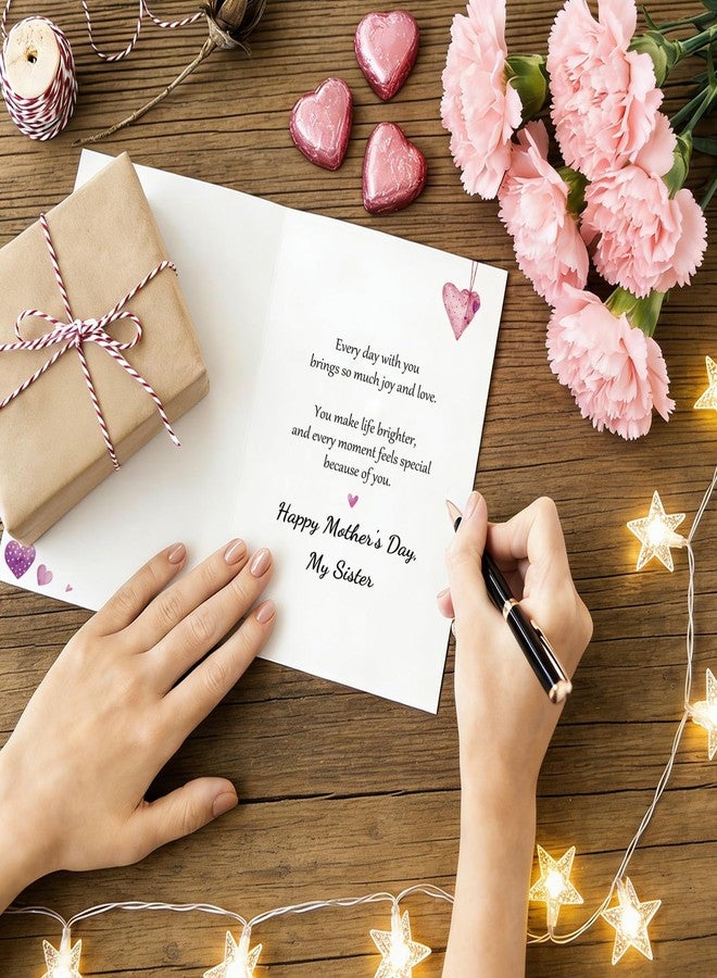 Ogeby Heartfelt Mother's Day Card for Sister, Poem Mothers Day Card from Sister Brother Sibling, Thank You for Being the Wonderful Person You Are - Image 2