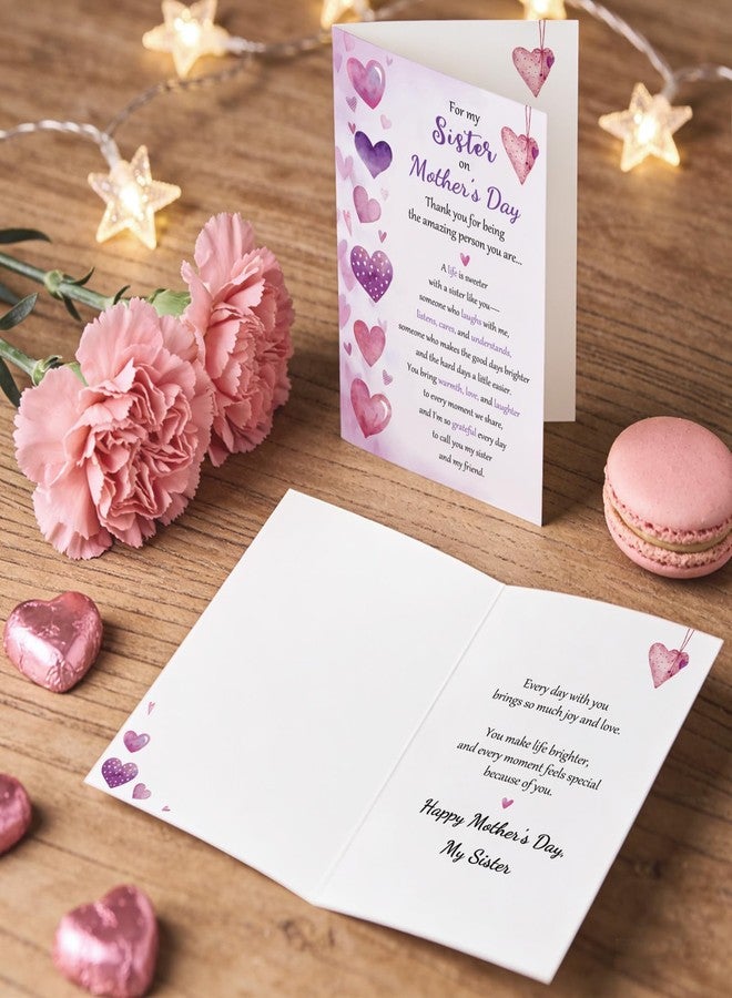 Ogeby Heartfelt Mother's Day Card for Sister, Poem Mothers Day Card from Sister Brother Sibling, Thank You for Being the Wonderful Person You Are - Image 5