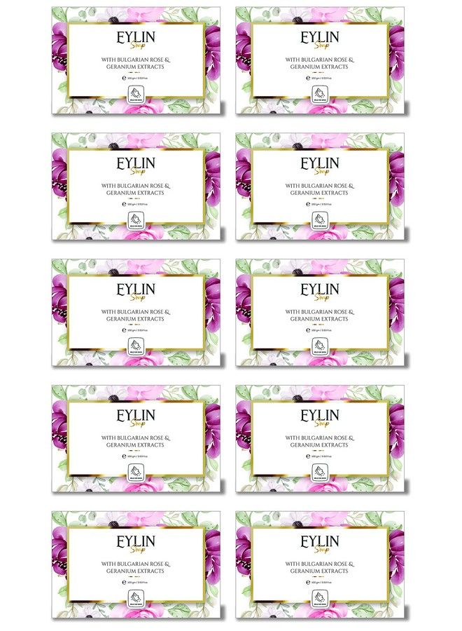 Eylin Glycerine Beauty Transparent Soap With Bulgarian Rose & Geranium Extracts .Each 100Gms. Pack Of (10) - Image 1