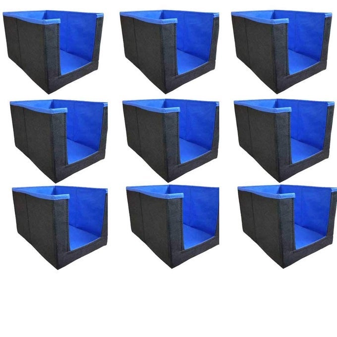 SHIRT STACKER WARDROBE ORGANIZER CLOTHING COVER STORAGE NON WOVEN PACK OF 9 BLUE
