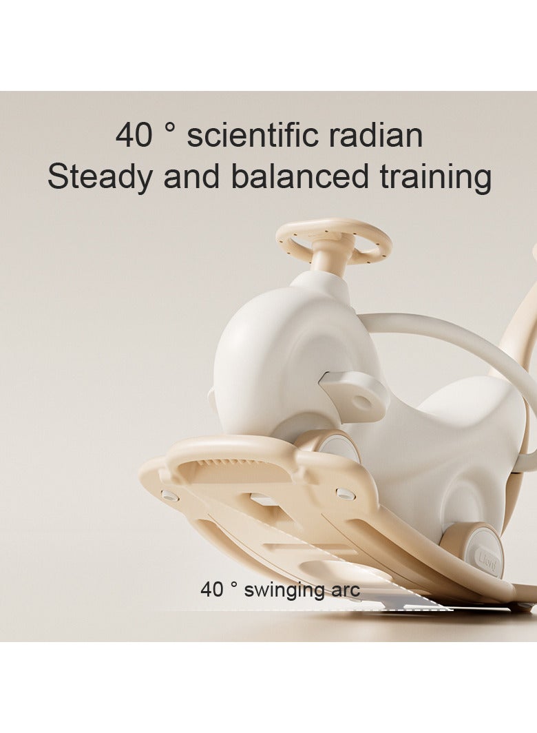 OLUDENIZ 3-in-1 Ride-On Horse Toy – Rocking Horse, Push Walker & Slide Car with Music, Safety Guard & Silent Wheels - Image 2