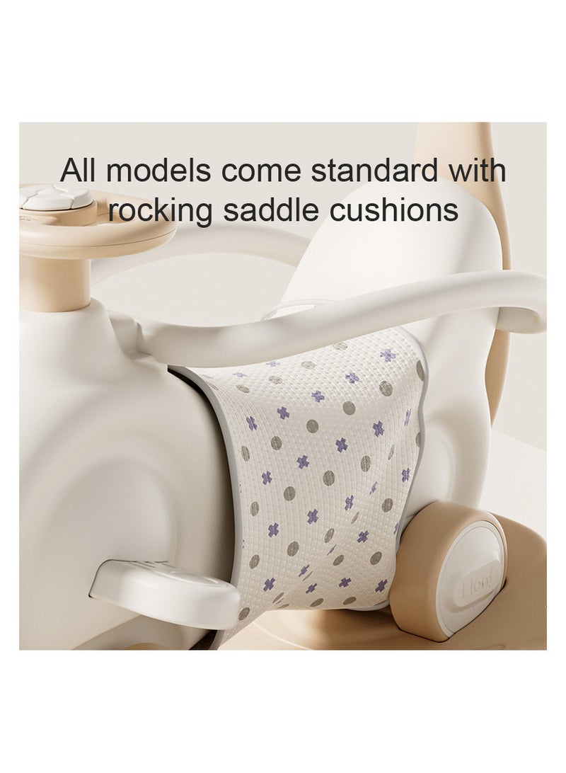 OLUDENIZ 3-in-1 Ride-On Horse Toy – Rocking Horse, Push Walker & Slide Car with Music, Safety Guard & Silent Wheels - Image 4