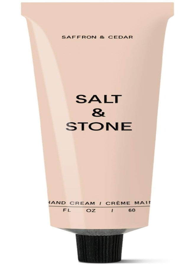 Salt & Stone Hand Cream for Women & Men | Saffron & Cedar | Hydrates, Nourishes & Softens Skin | Restores Dry Cracked Hands | Fast-Absorbing | Cruelty-Free & Vegan (2 fl oz) - Image 1