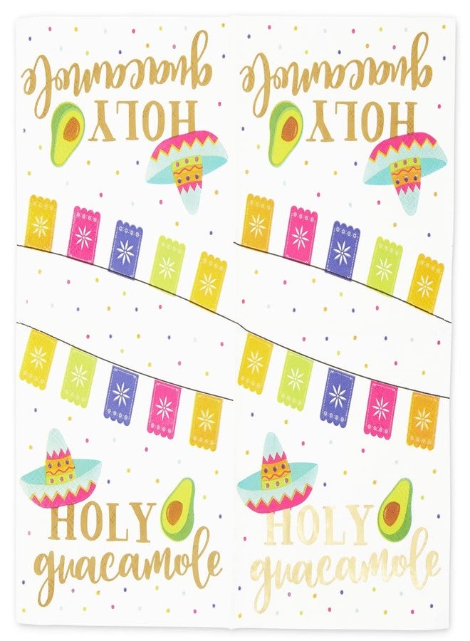 Blue Panda 100 Pack Mexican Fiesta Napkins for Cinco de Mayo Party Supplies, Taco Fiesta Decorations in 4 Designs (5x5 In) - Image 5