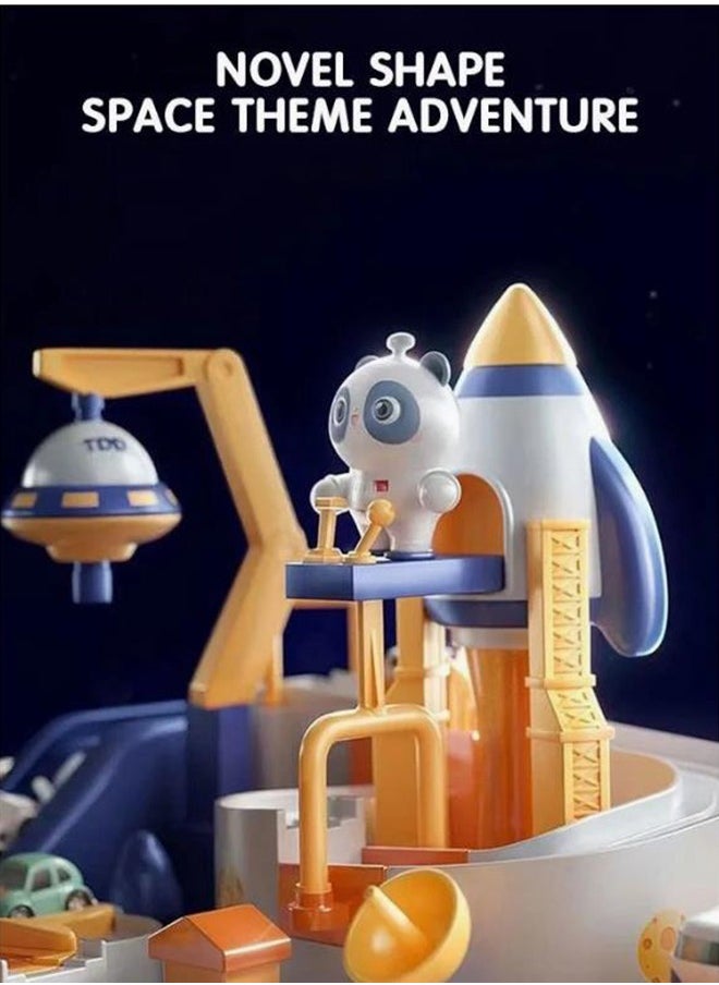 Arabest Car Adventure Toy,Space Theme Rescue Race Track Toys,Preschool Vehicle Playset Gifts,Puzzle Car Toys for Kids  - Image 3