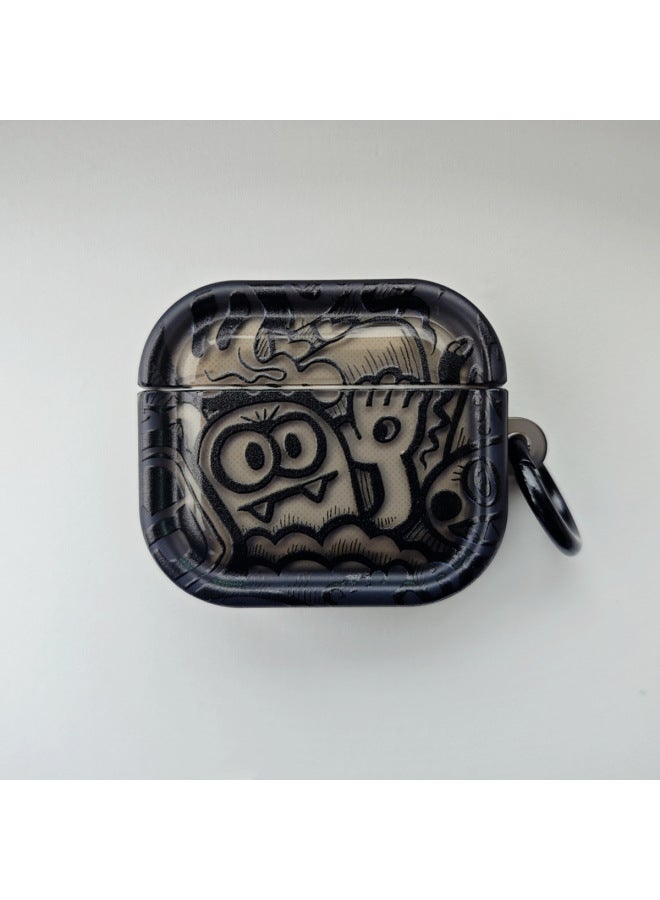 Suitable For AirPods 4 Earphone Set Cartoon Photo Frame Soft Shell Apple 1/2/3 Generation Pro2 Bluetooth Square Protective Cover 