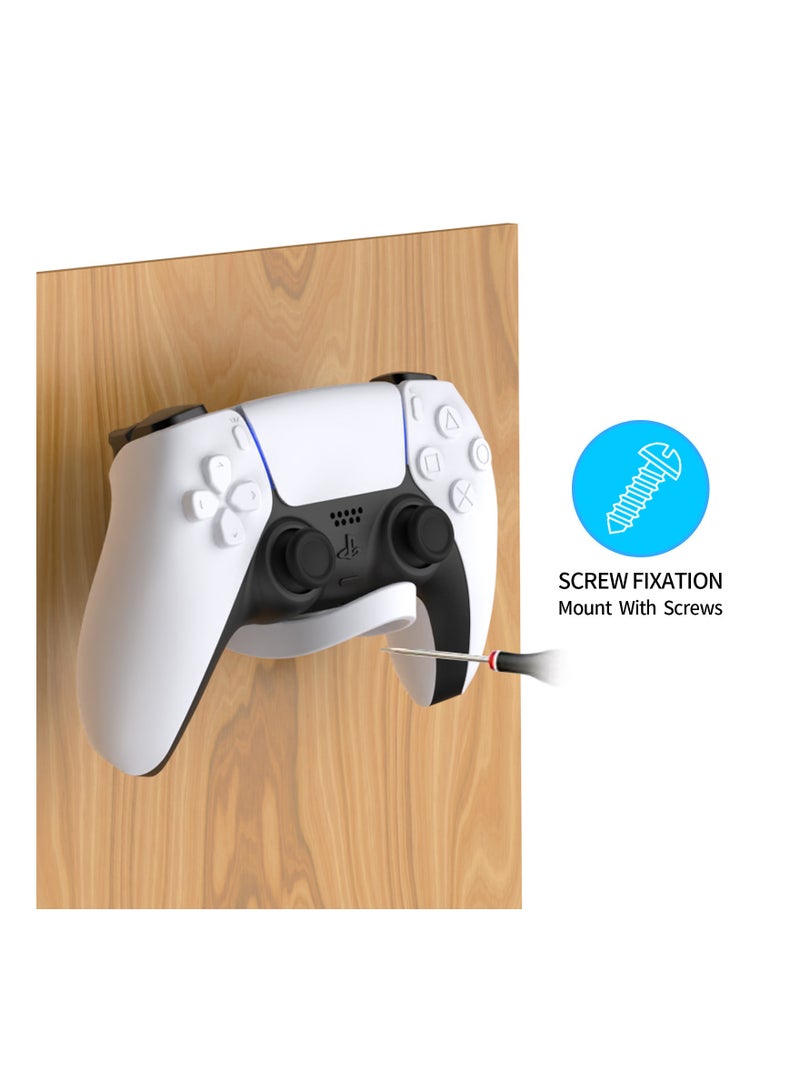 Headphone Holder - Minimalist Design Gaming Headset Hanger Stand for PS5 and Xbox Series X - White Hook with Screws Included  - Image 3