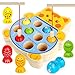 FQKIOMY Montessori Magnetic Wooden Fishing Game for Kids 3 Fine Motor Skills Toys Learning Color Sorting Hand Eyes Coordination Easter Basket Stuffers for Toddlers Boys Girls - Image 2