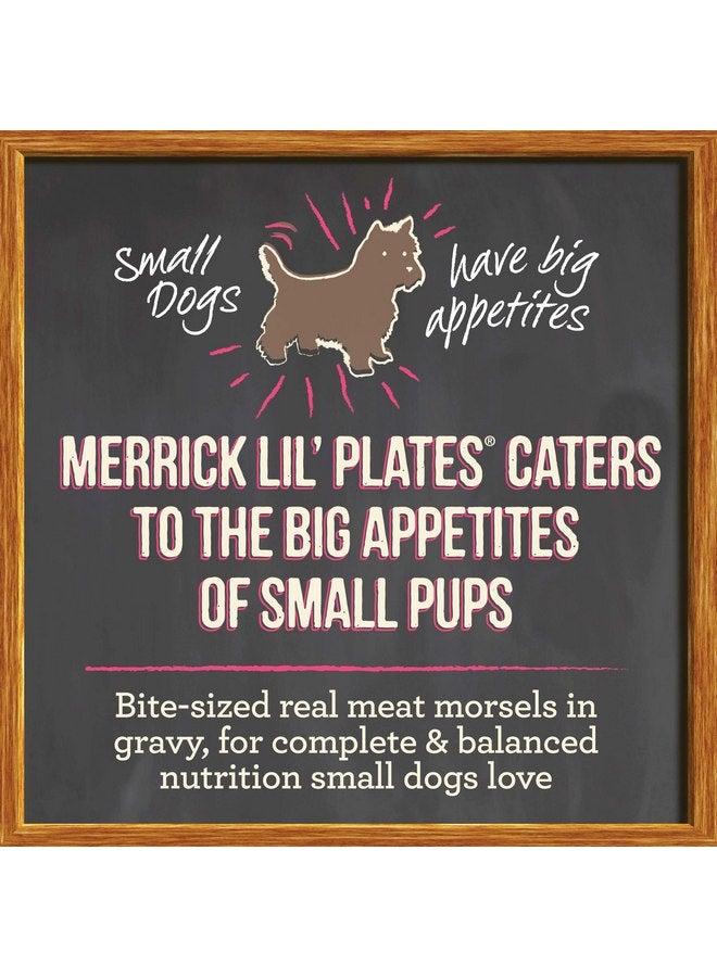 Merrick Lil’ Plates Grain Free And Gluten Free Natural Wet Dog Food For Small Dogs, Soft Itsy Bitsy Beef Stew - (Pack of 12) 3.5 oz. Tubs - Image 2