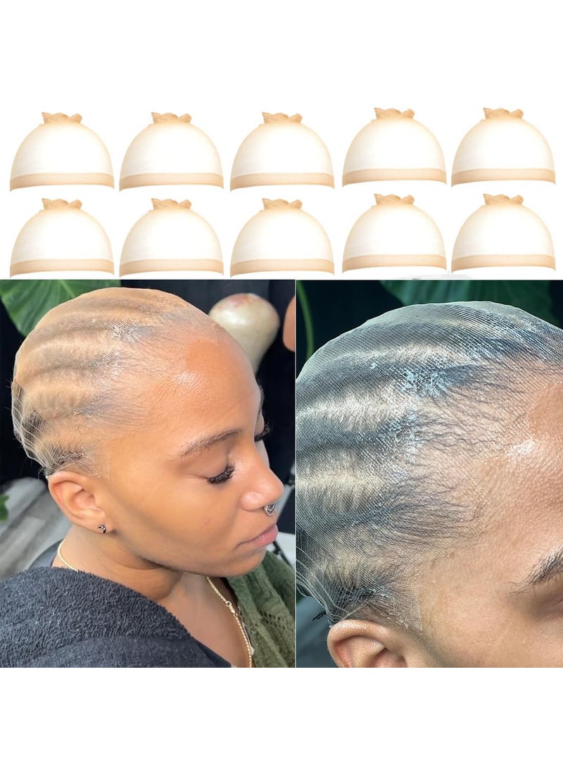 FDBJulyy - FDBJulyy 10 Pcs Transparent HD Wig Cap Thin Nylon Cap for Women Suitable for Parties Weddings Graduations Cosplay Halloween - Image 1