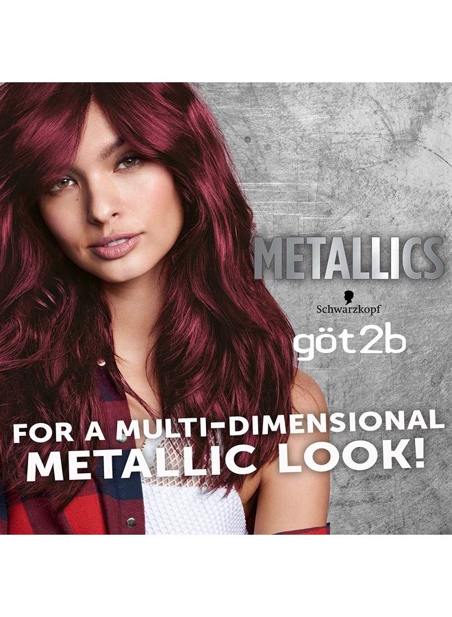 Got2b Schwarzkopf Got2b Metallics Permanent Hair Color, M68 Dark Ruby - Image 2