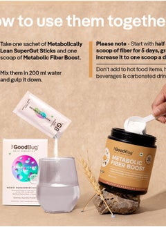 The Good Bug The Good Bug Metabolically Lean SuperGut Powder Probiotics +Metabolic Fiber Boost Prebiotic Fiber Combo pack 30 Days Servings  - Image 4